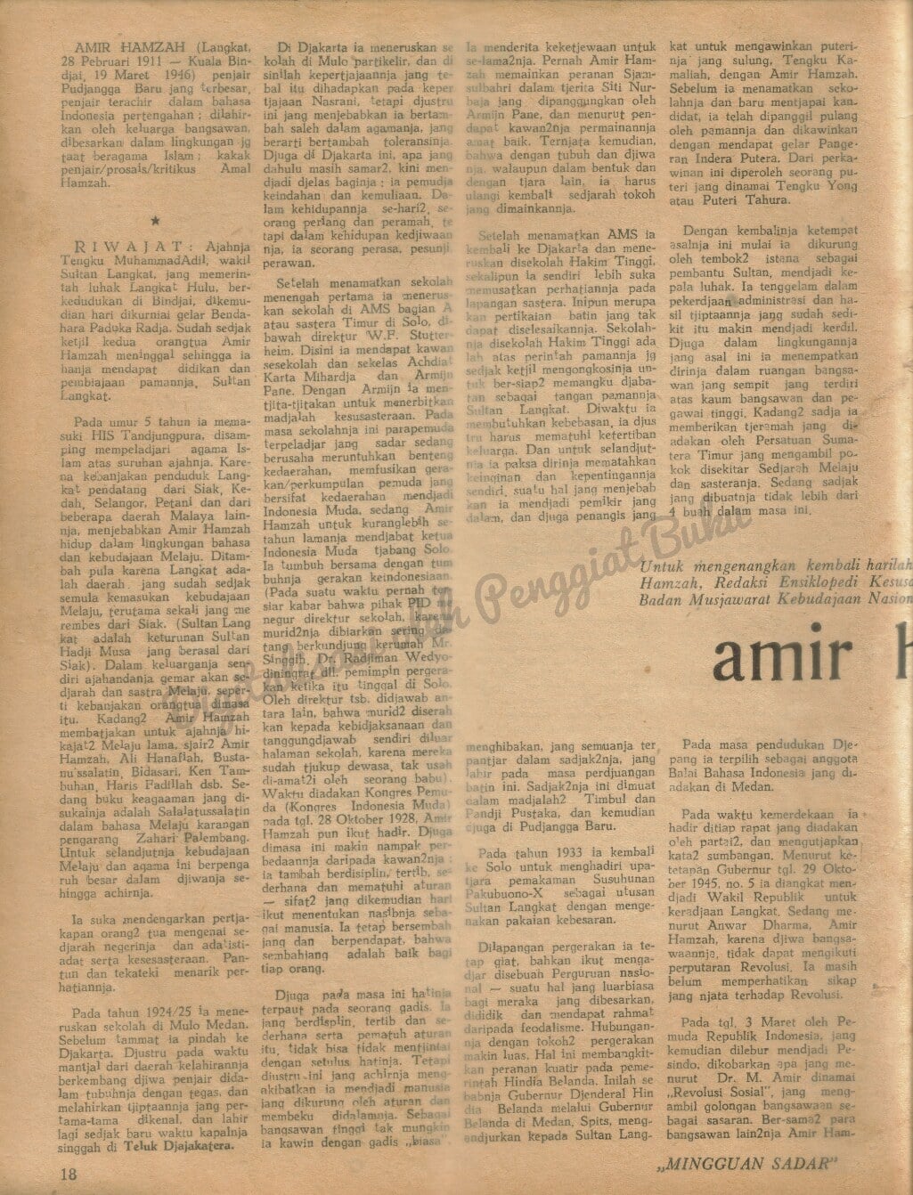 Amir Hamzah, 1