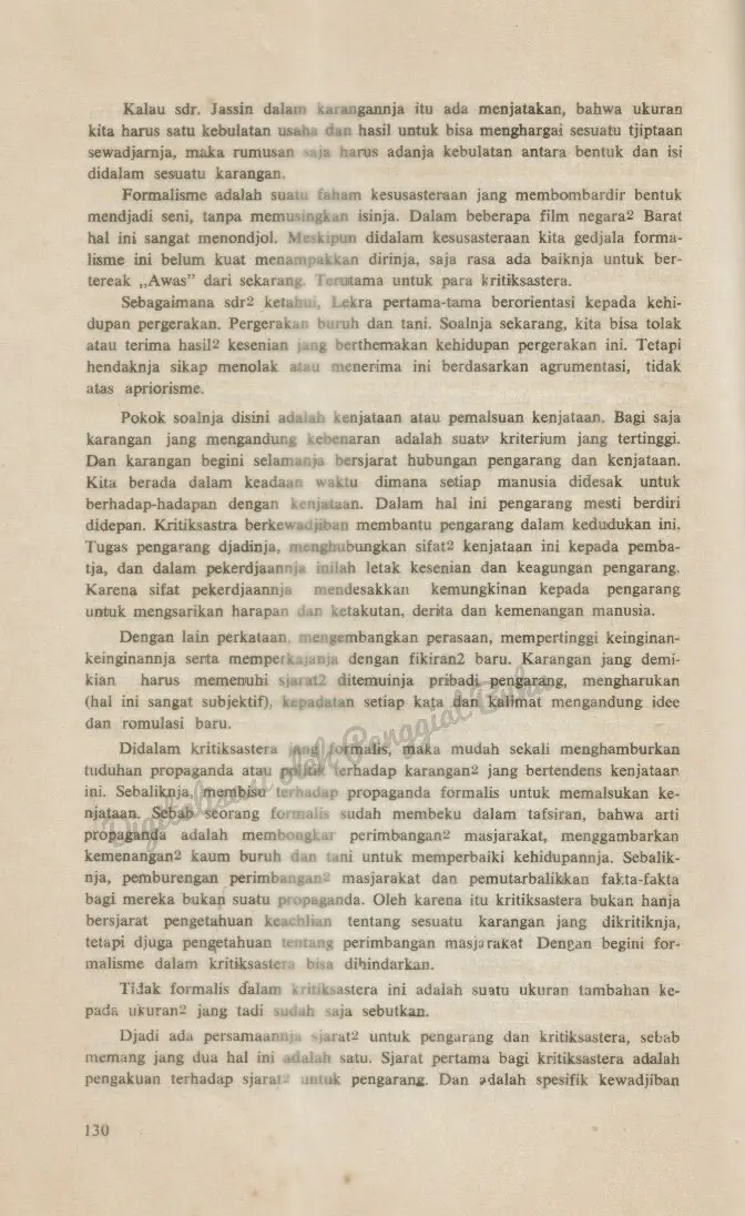 Ukuran bagi Kritik Sastera, 4