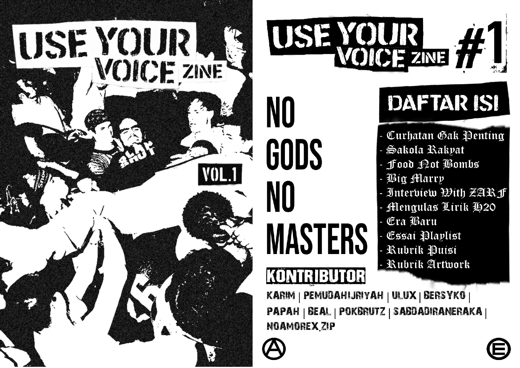 USE YOUR VOICE ZINE VOL 1