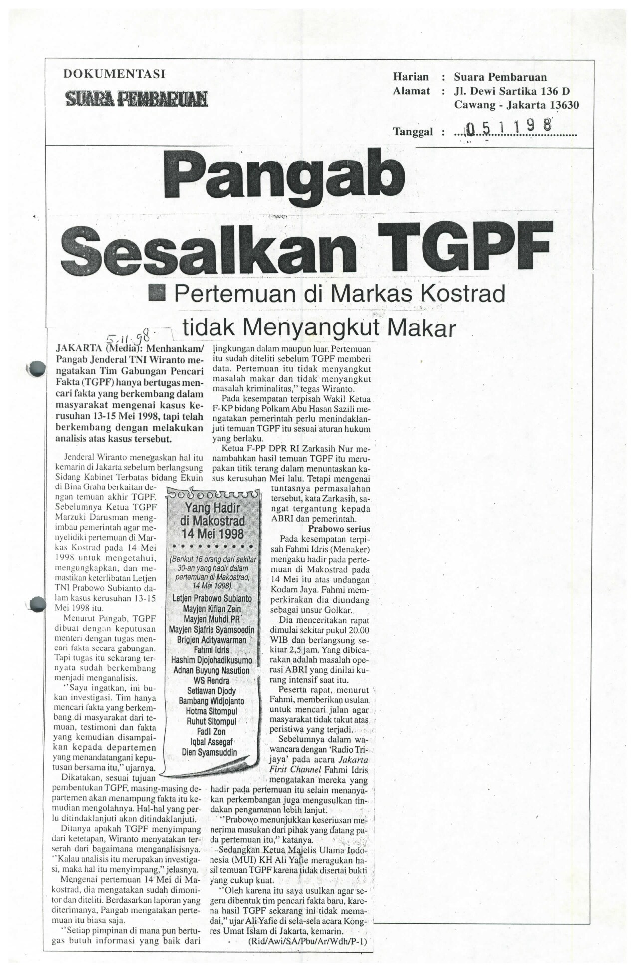 Pangab-Sesalkan-TGPF