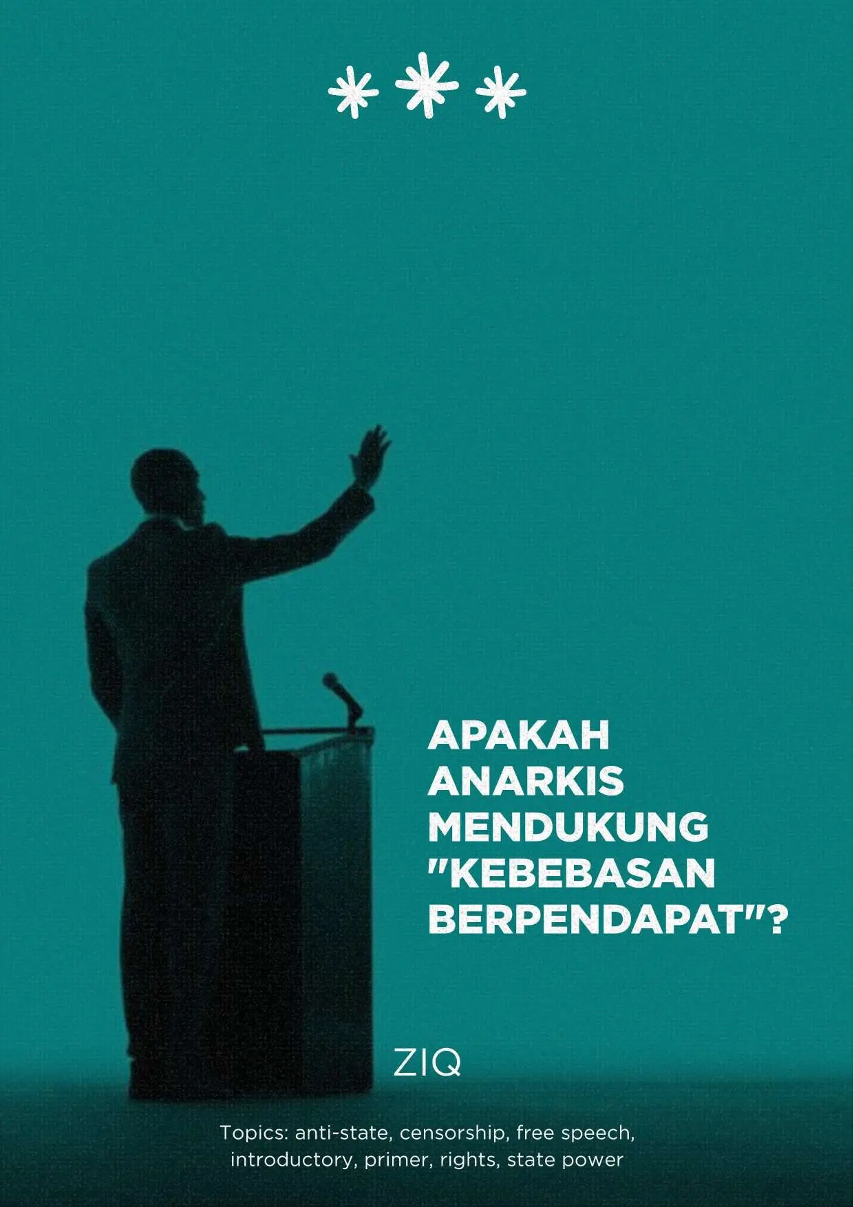 APAKAH ANARKIS MENDUKUNG "KEBEBASAN BERPENDAPAT"?