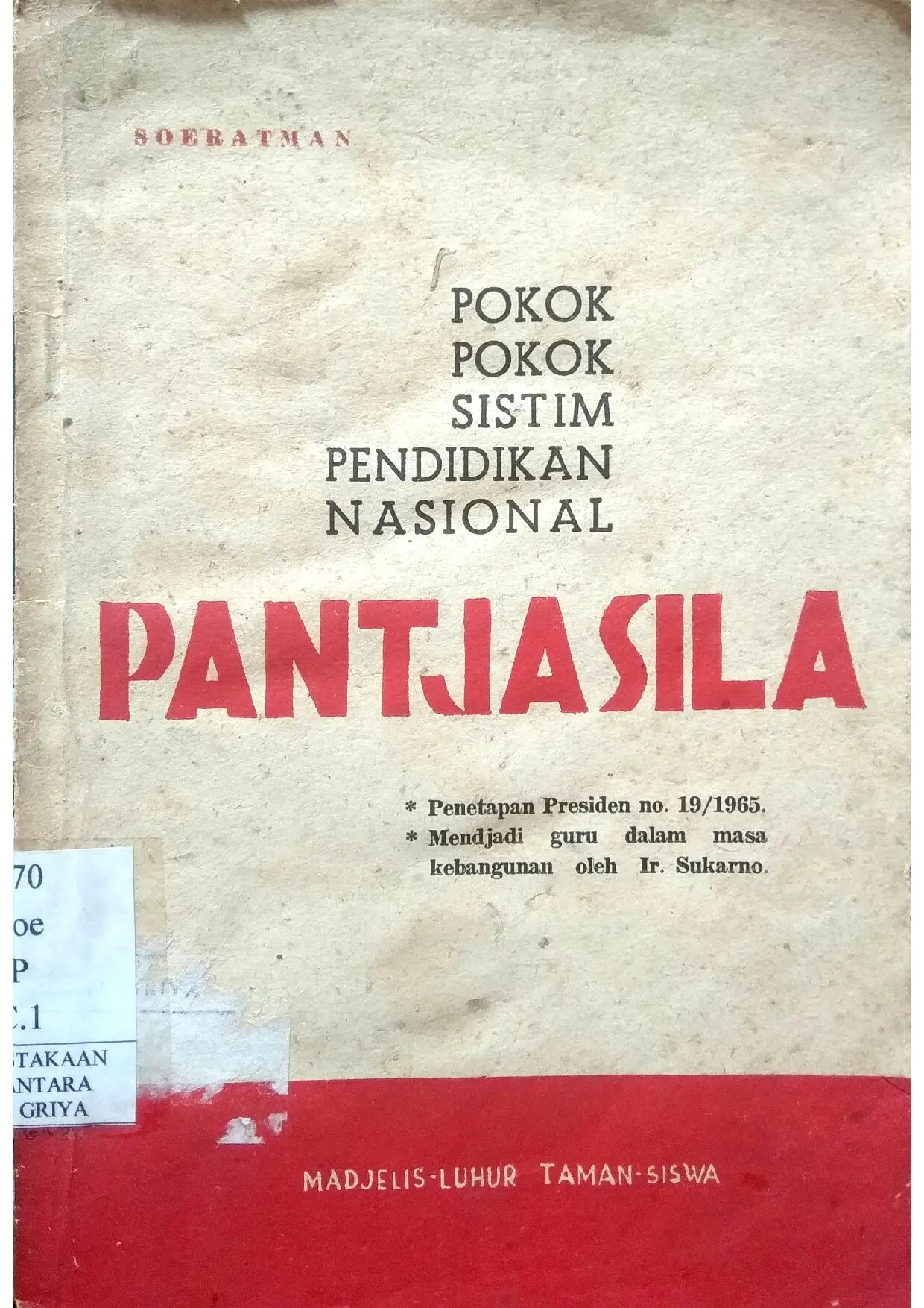 Pokok-Pokok Sistim Pendidikan Nasional