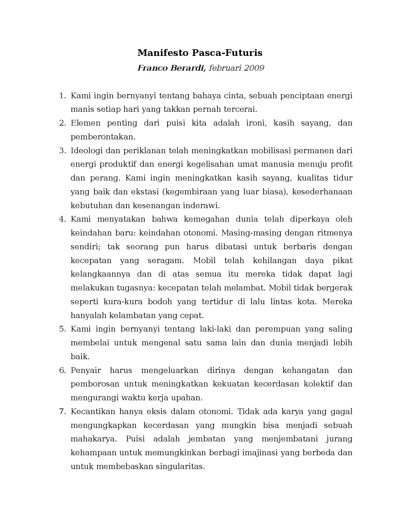 Manifesto Pasca Futuris