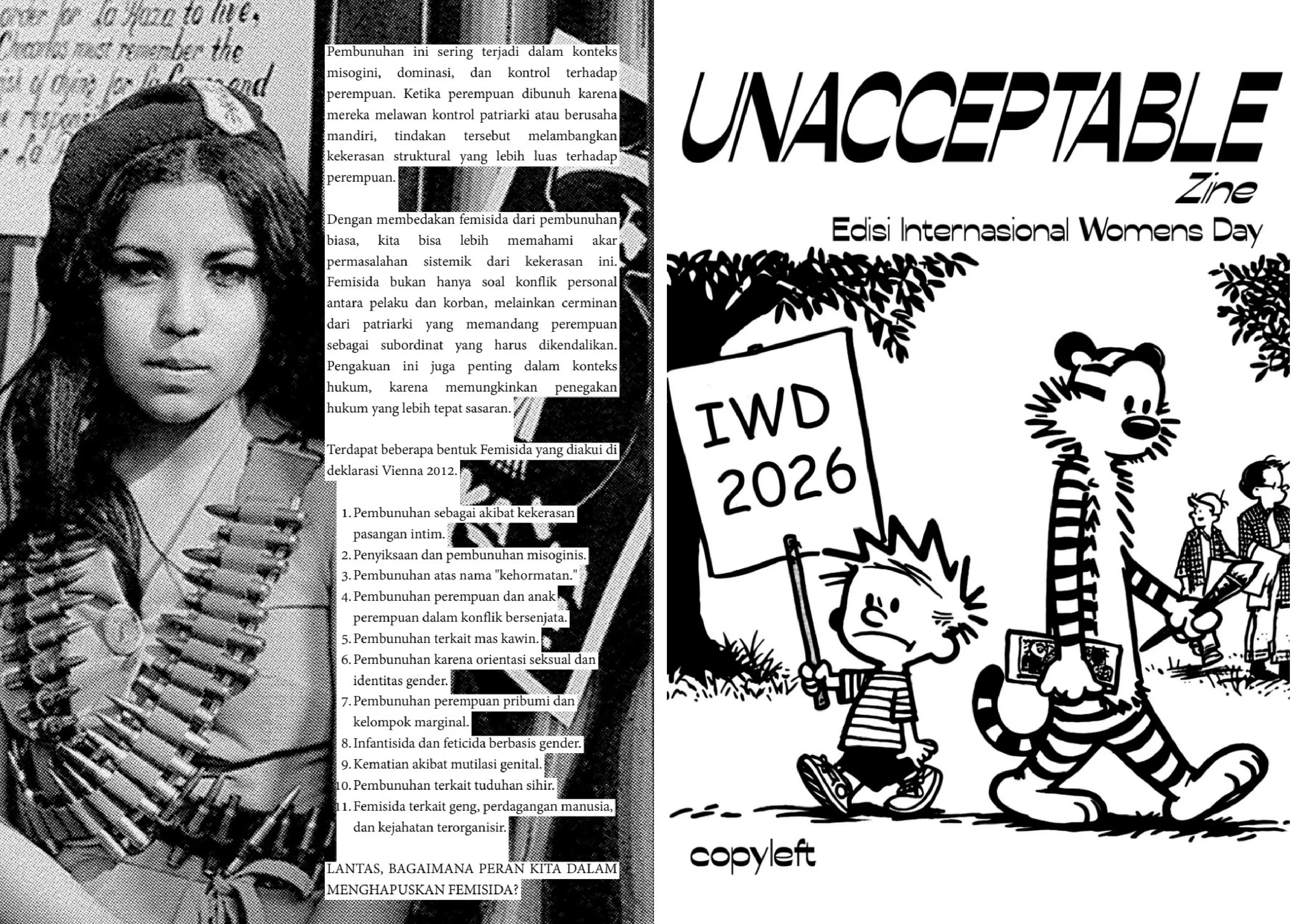 Unacceptable Zine Edisi International Woman Day