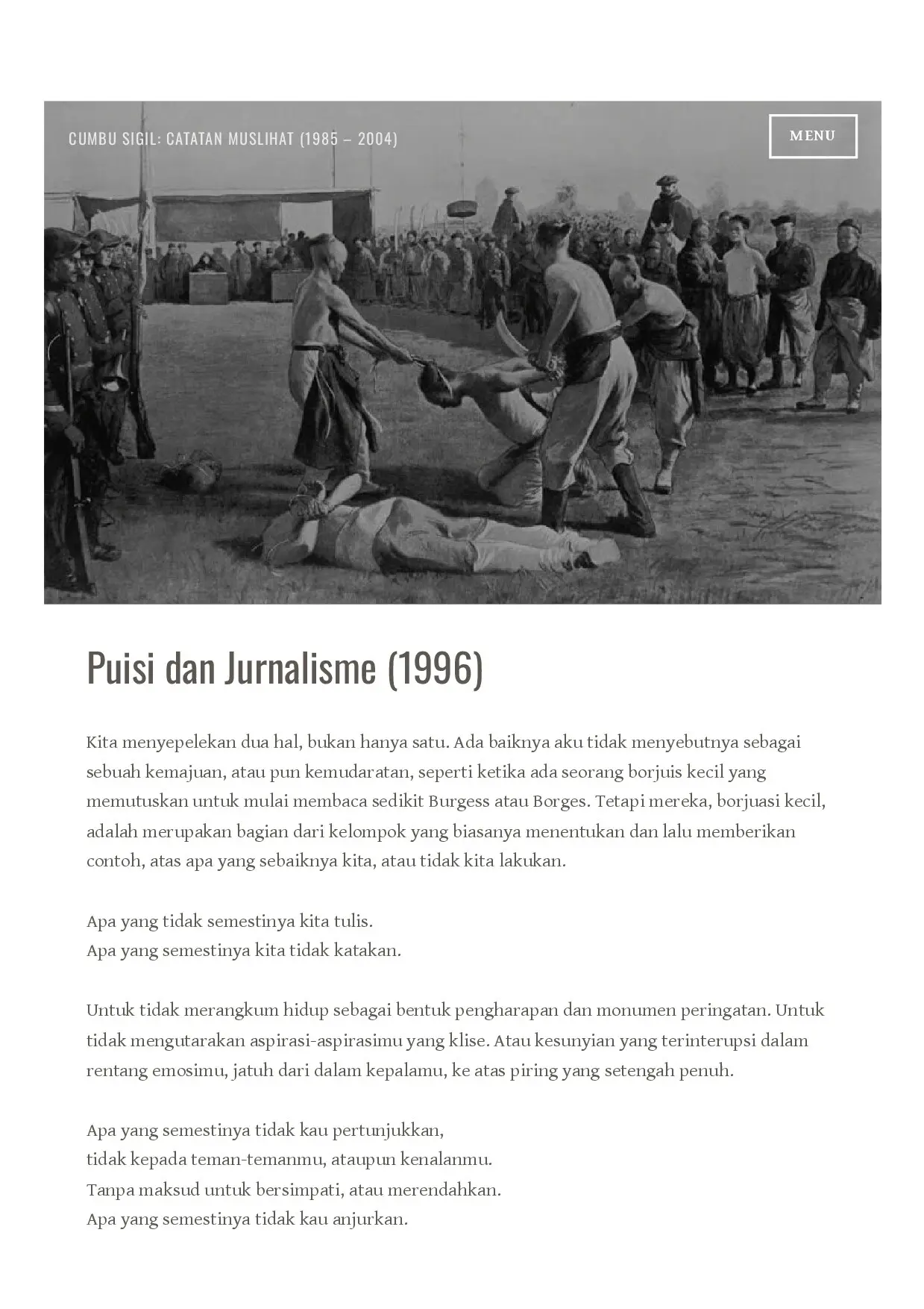 Puisi dan Jurnalisme (1996)
