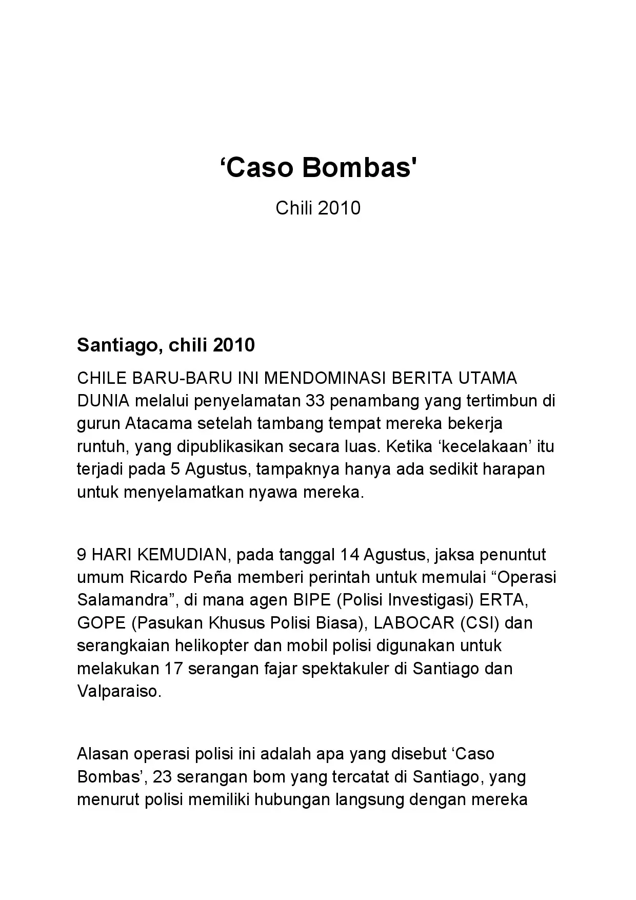 Caso Bombas (Chili 2010)