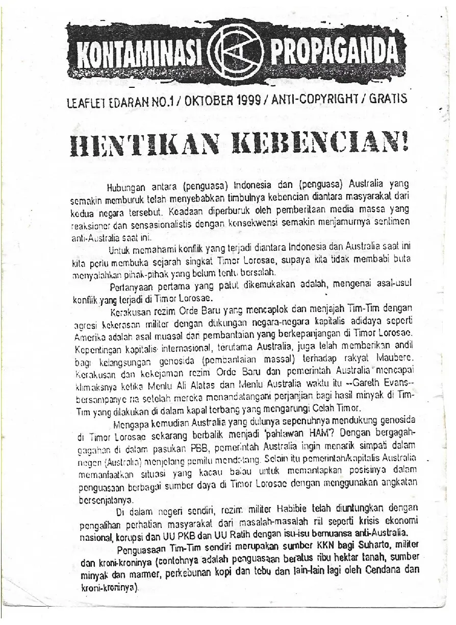 Hentikan Kebencian!