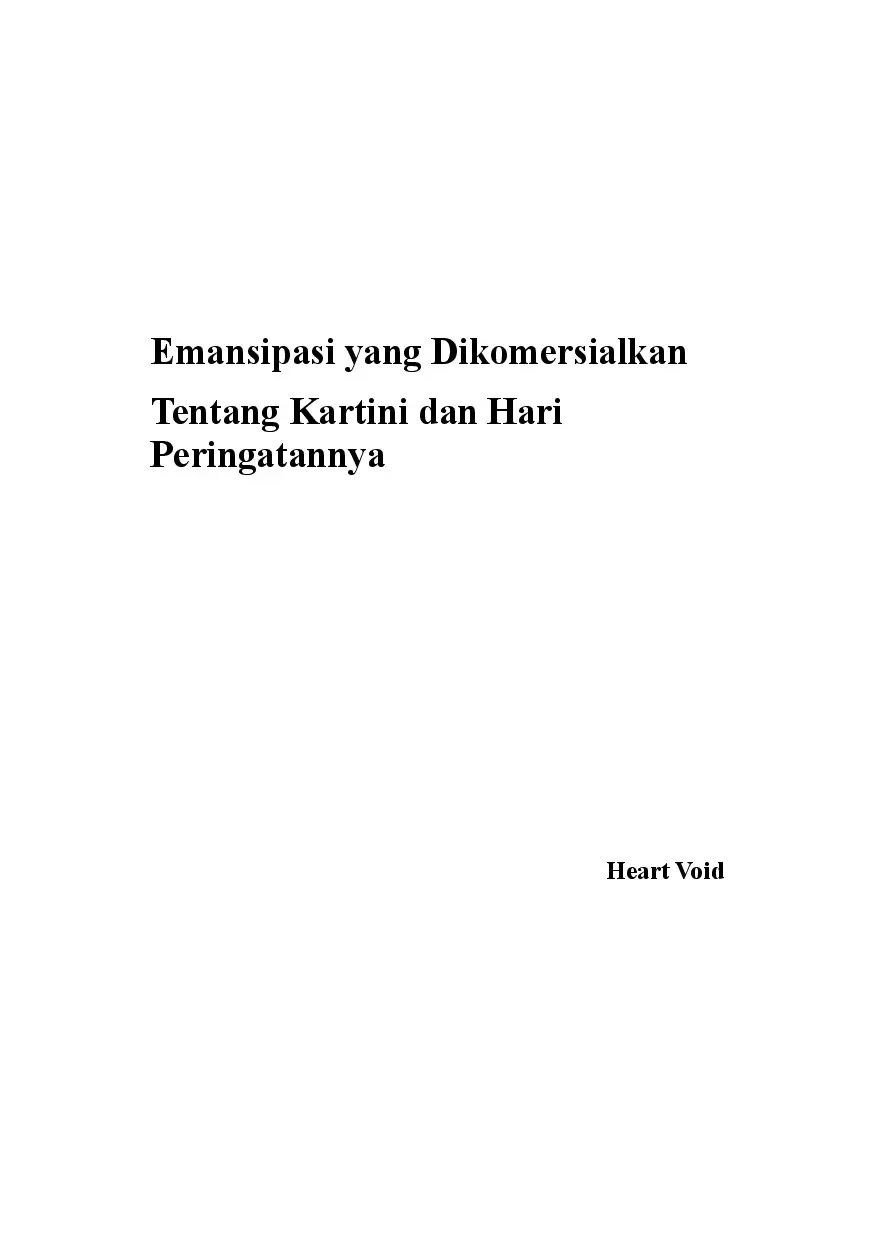 Emansipasi yang Dikomersialkan