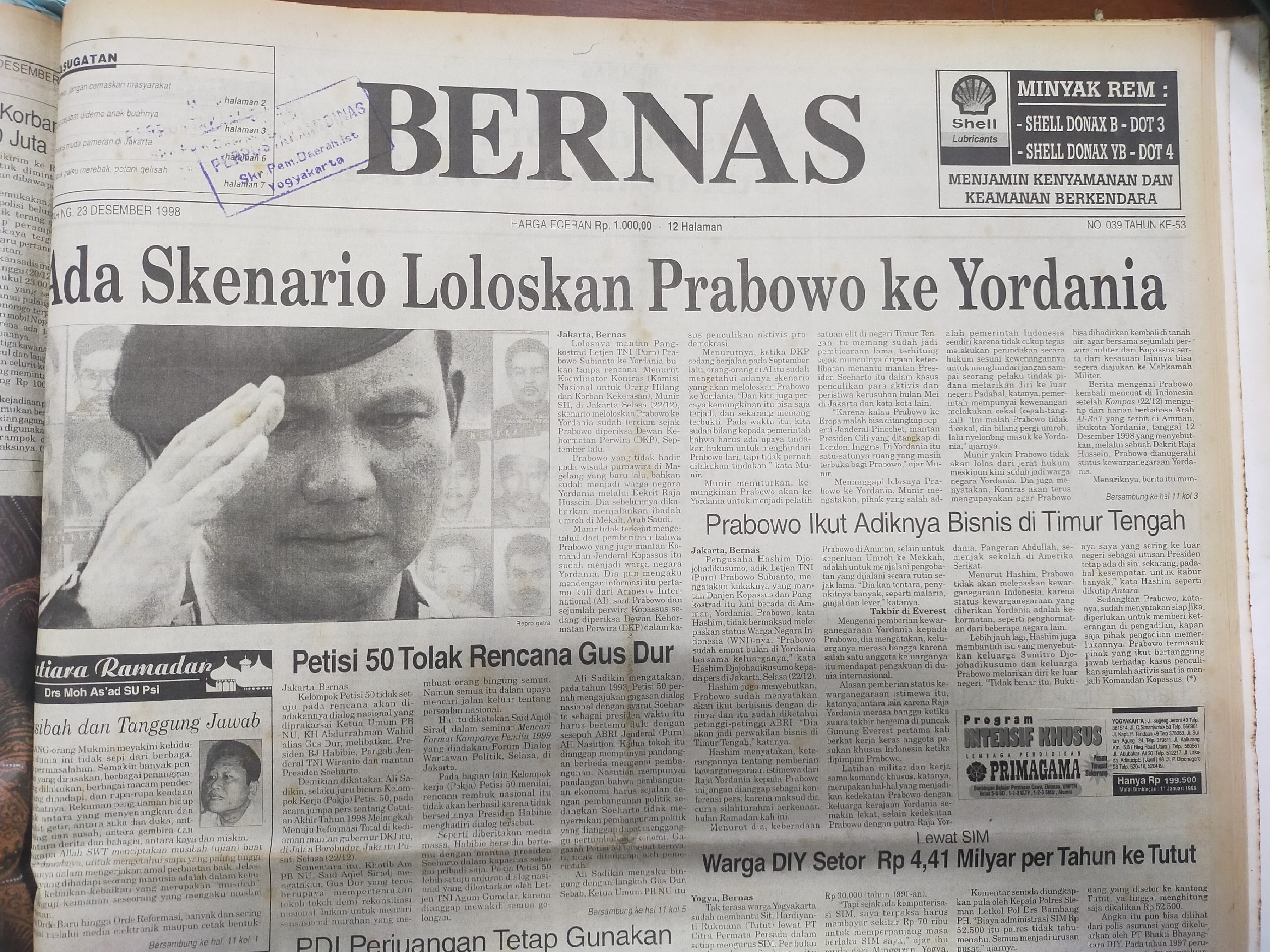 1998-12-23_Militer_Skenario-1-Loloskan-Prabowo-ke-Yordania_Bernas-1-scaled-e1706692966158�