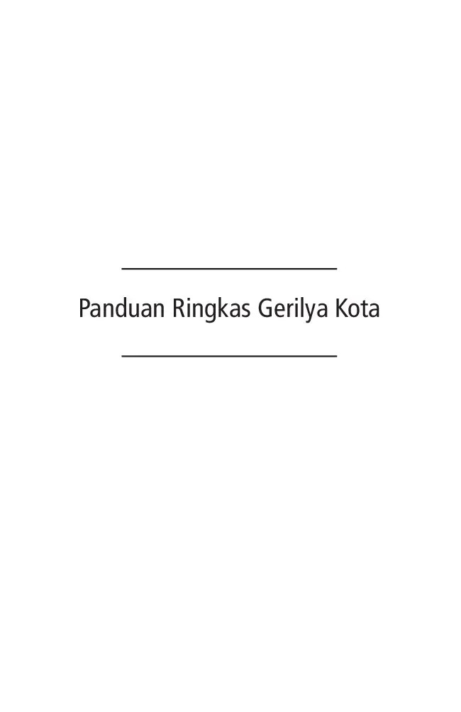 Panduan Ringkas Gerilya Kota