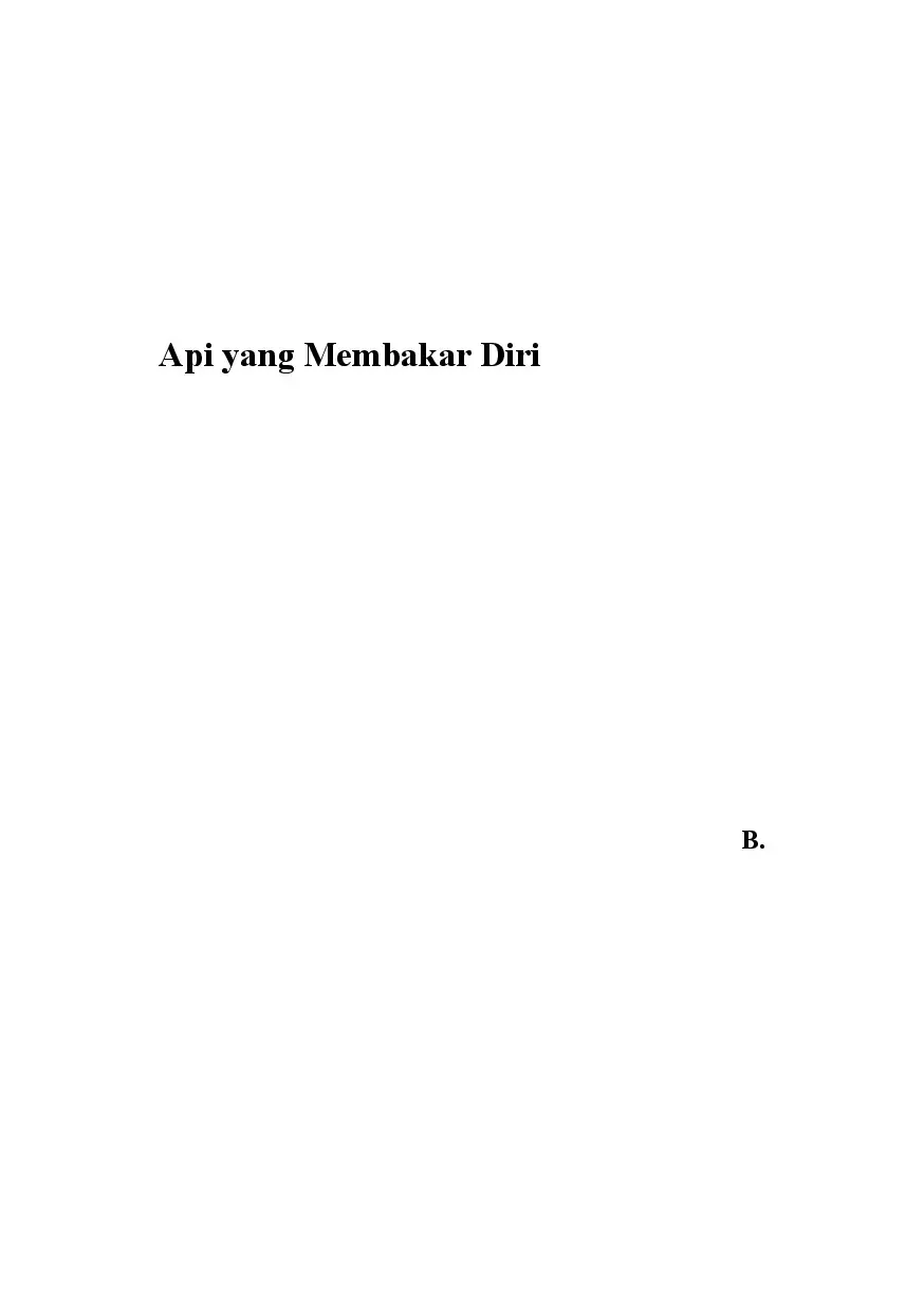 Api yang Membakar Diri