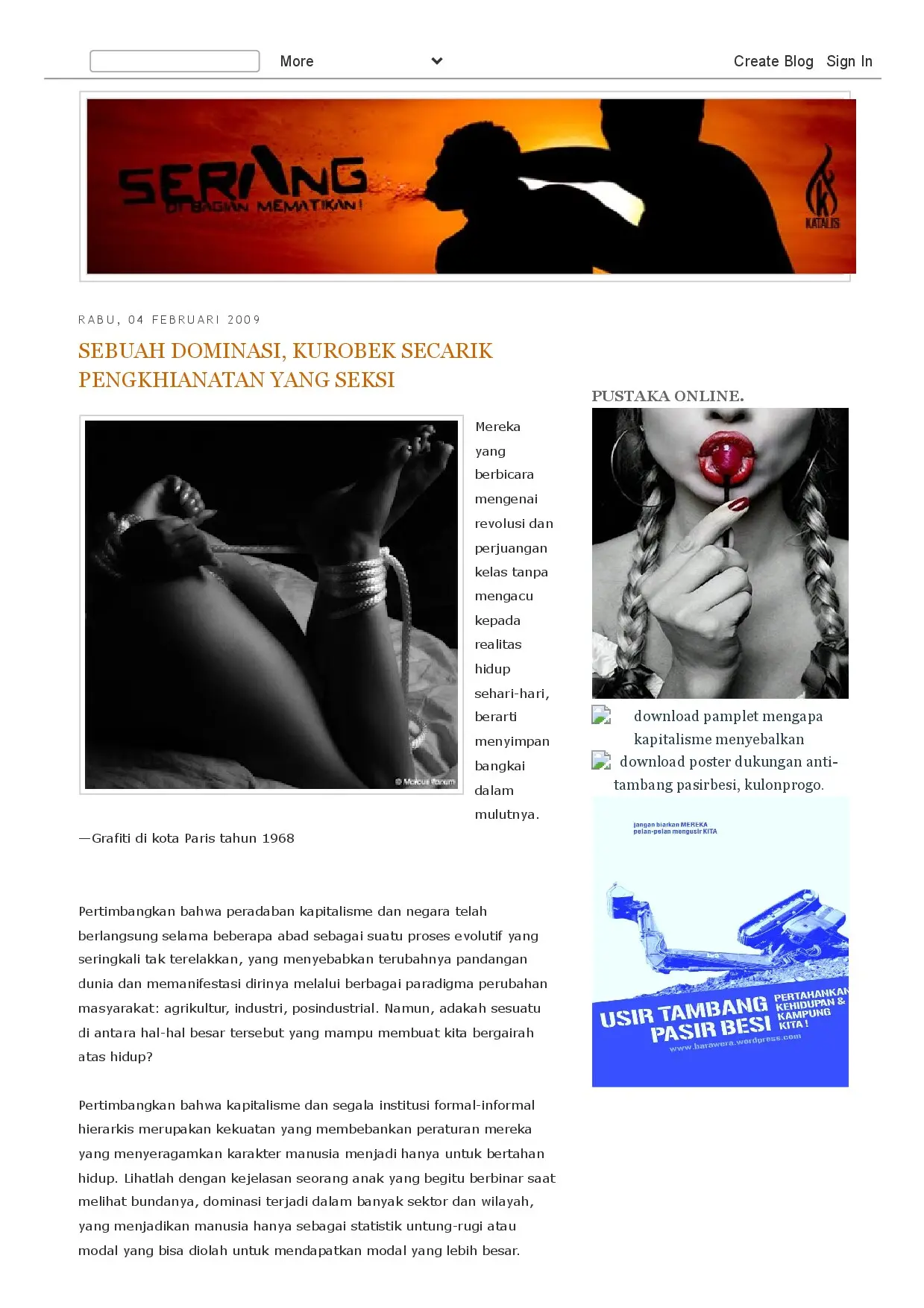 Sebuah Dominasi, Kurobek Secarik Pengkhianatan yang Seksi