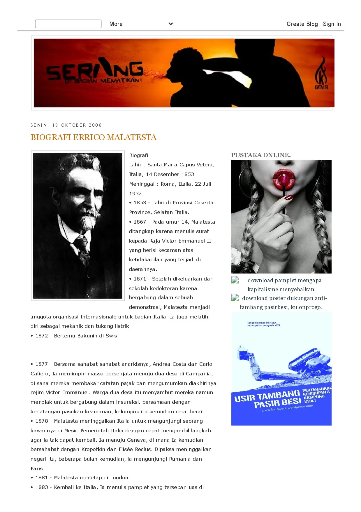 Biografi Errico Malatesta