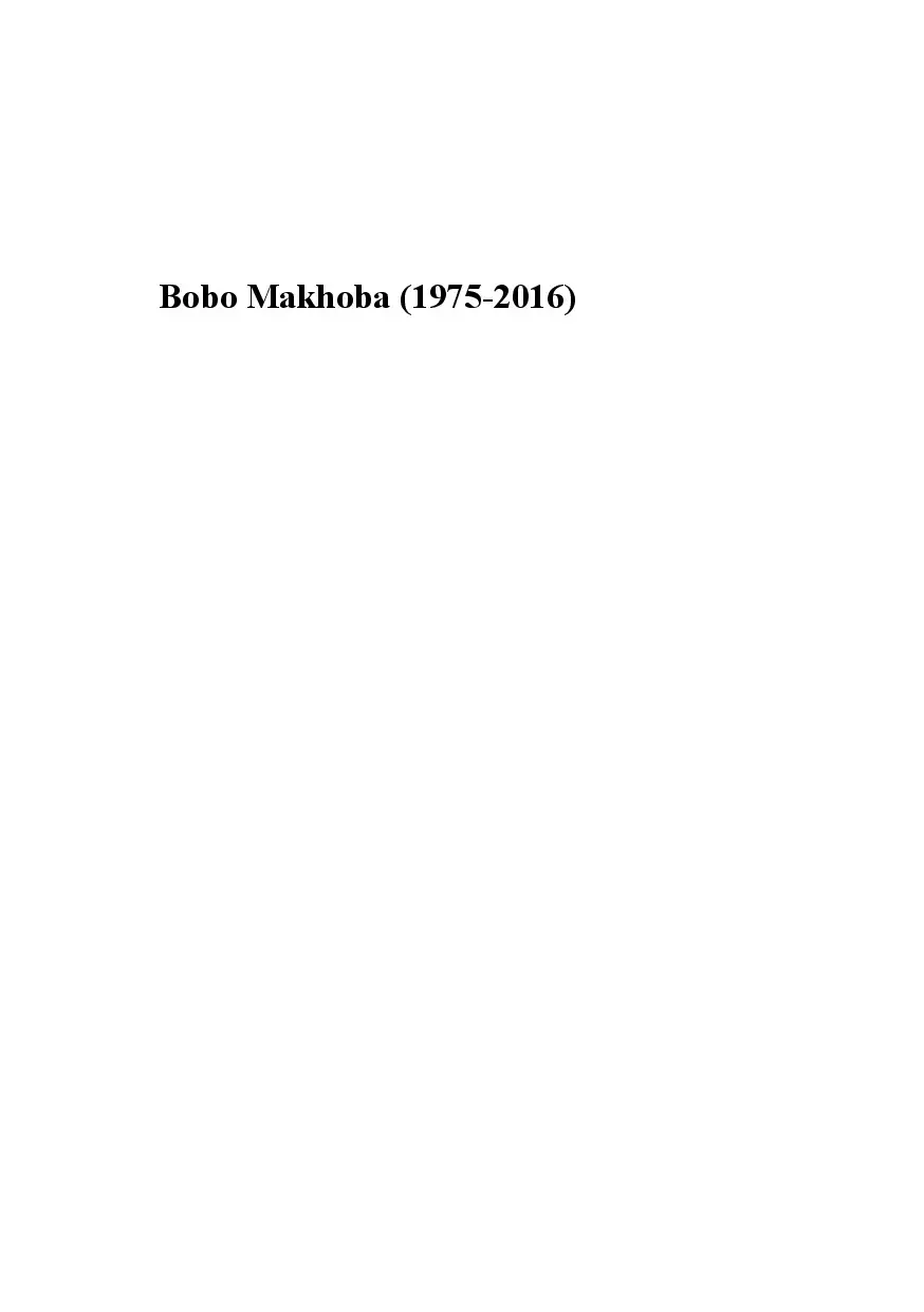 Bobo Makhoba (1975-2016)