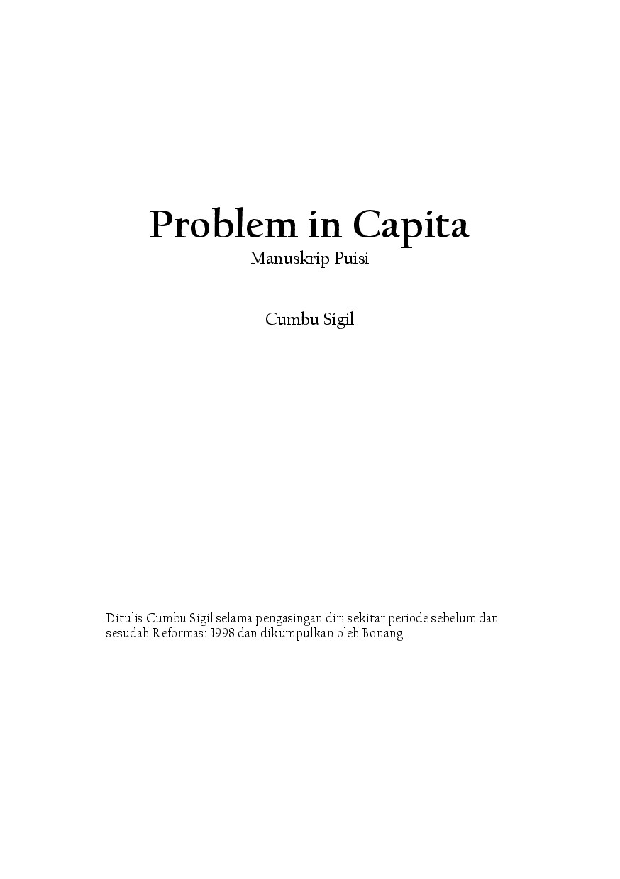 Problem in Capita