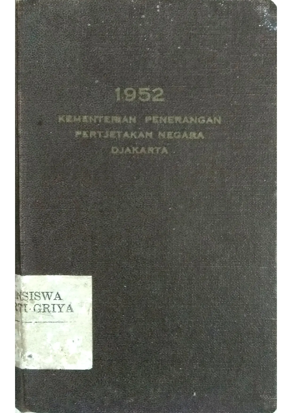 Buku Catatan Tahun 1952