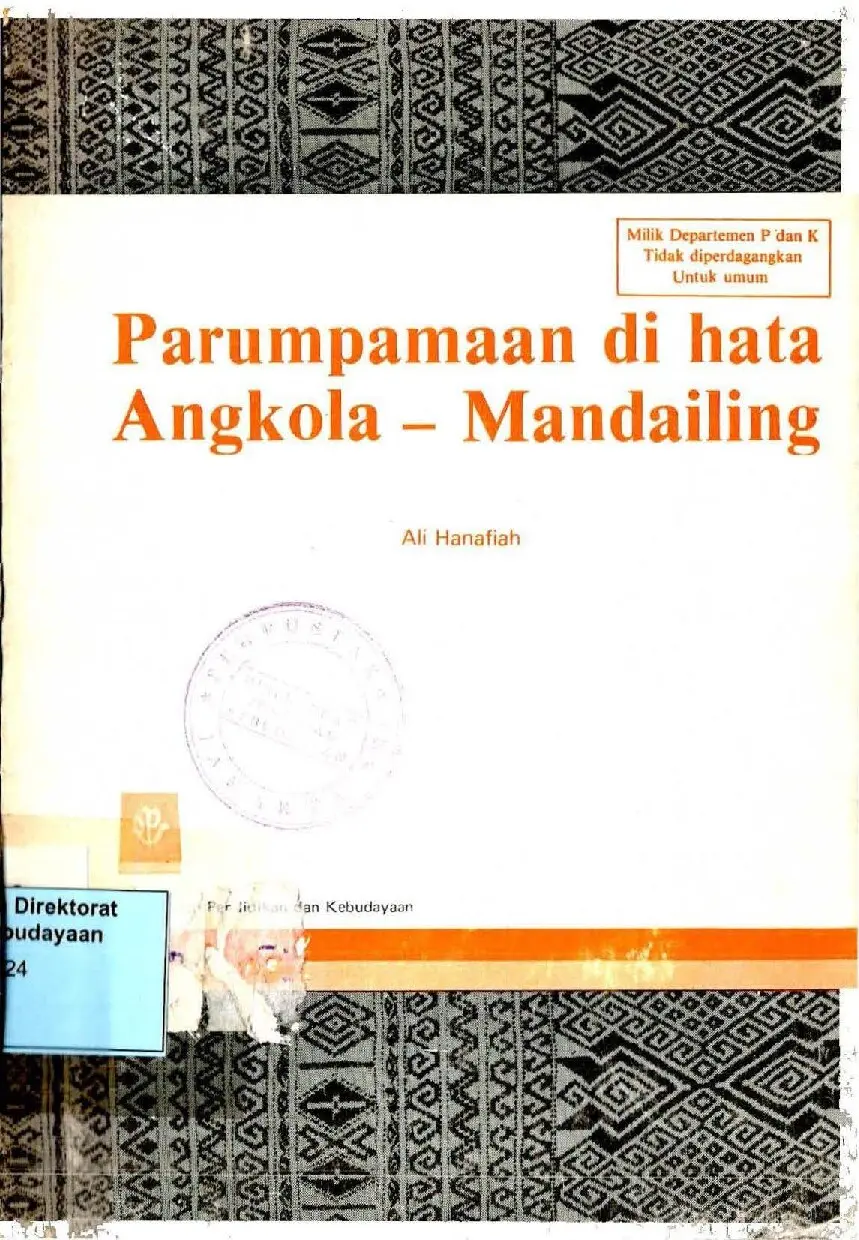 Parumpamaan di hata Angkola - Mandailing (Tapanuli Selatan)