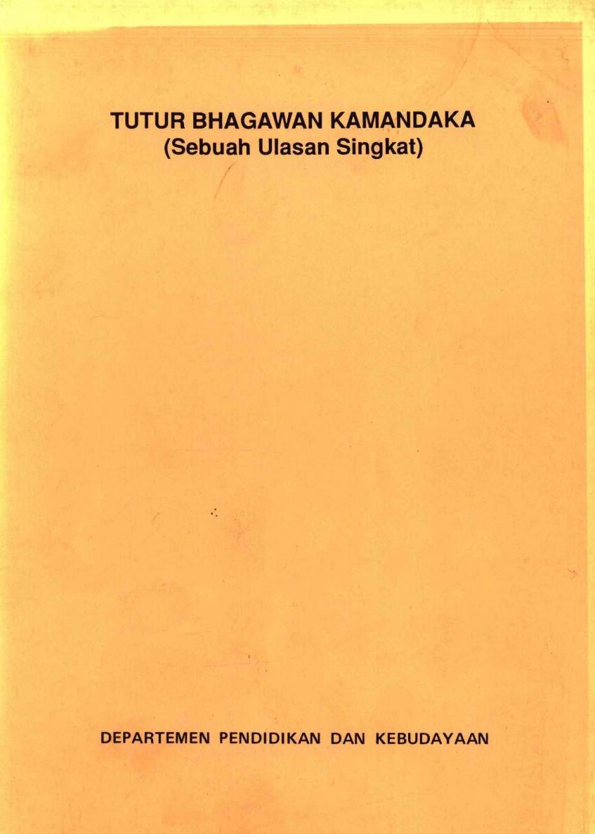 Tutur Bhagawan Kamandaka: sebuah ulasan singkat