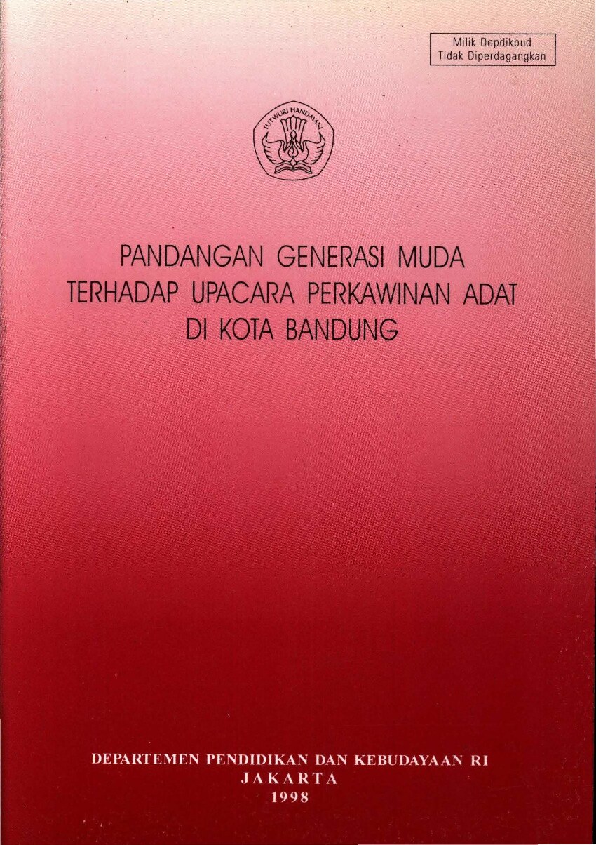 Pandangan generasi muda terhadap upacara perkawinan adat di kota Bandung