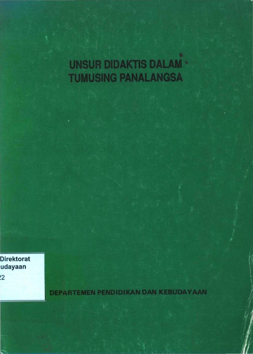 Unsur didaktis dalam tumusing panalangsa