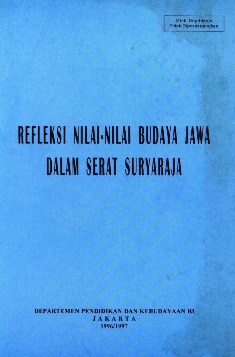 Refleksi nilai nilai budaya Jawa dalam serat Suryaraja