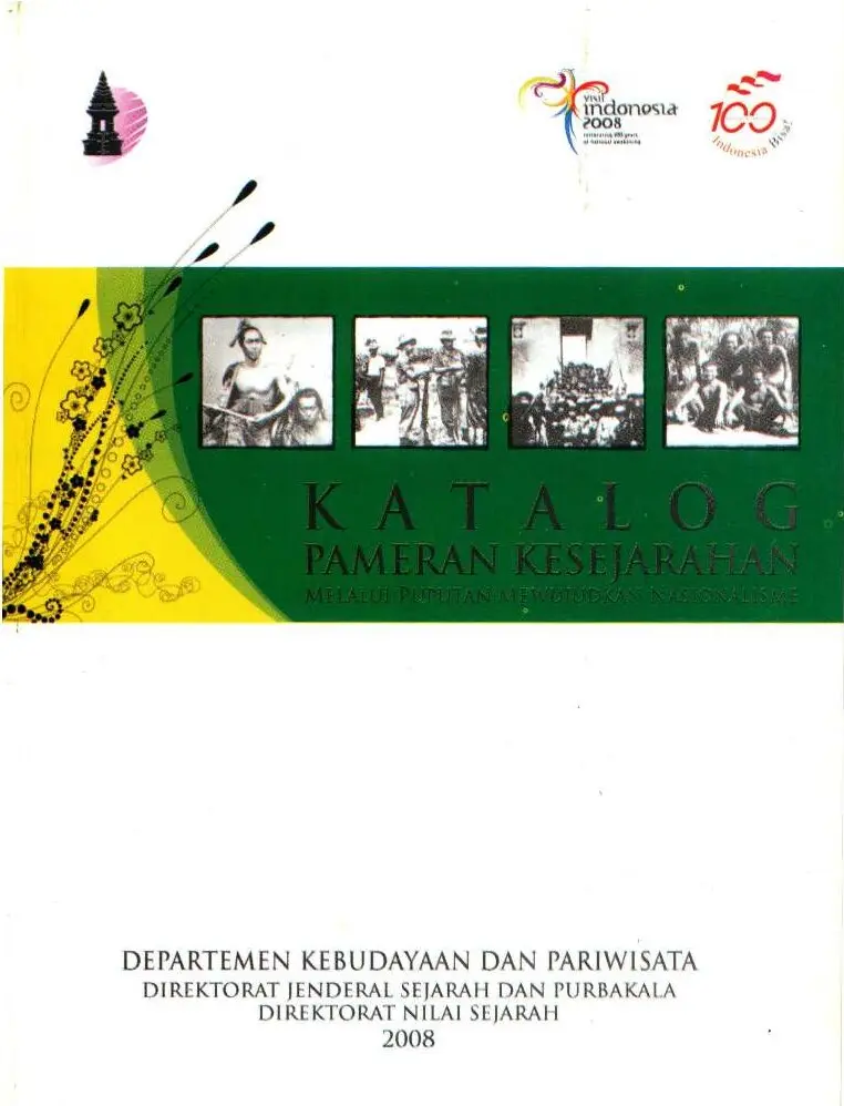 Katalog pameran kesejarahan melalui puputan mewujudkan nasionalisme