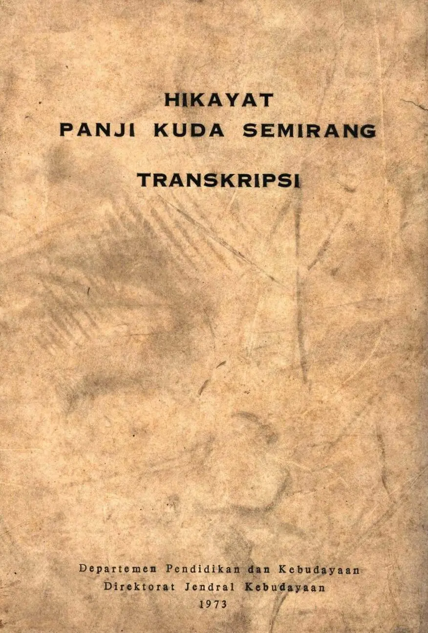 Hikayat panji kuda semirang transkripsi