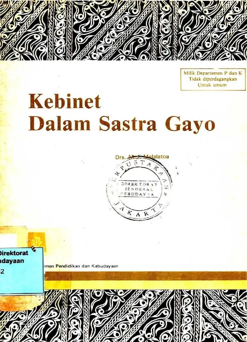Kebinet dalam sastra Gayo