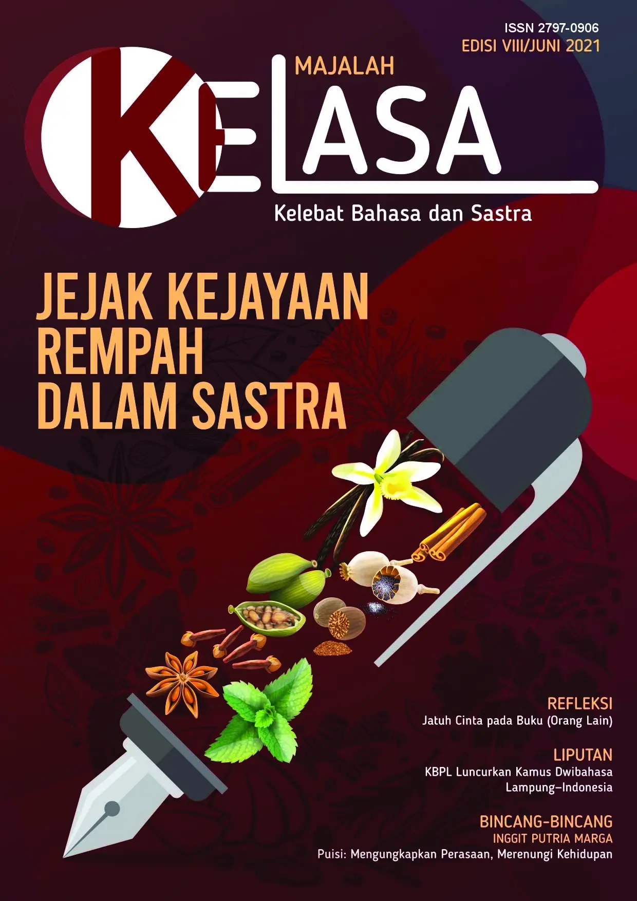 Majalah kelasa: kelebat bahasa dan sastra edisi VIII Juni 2021