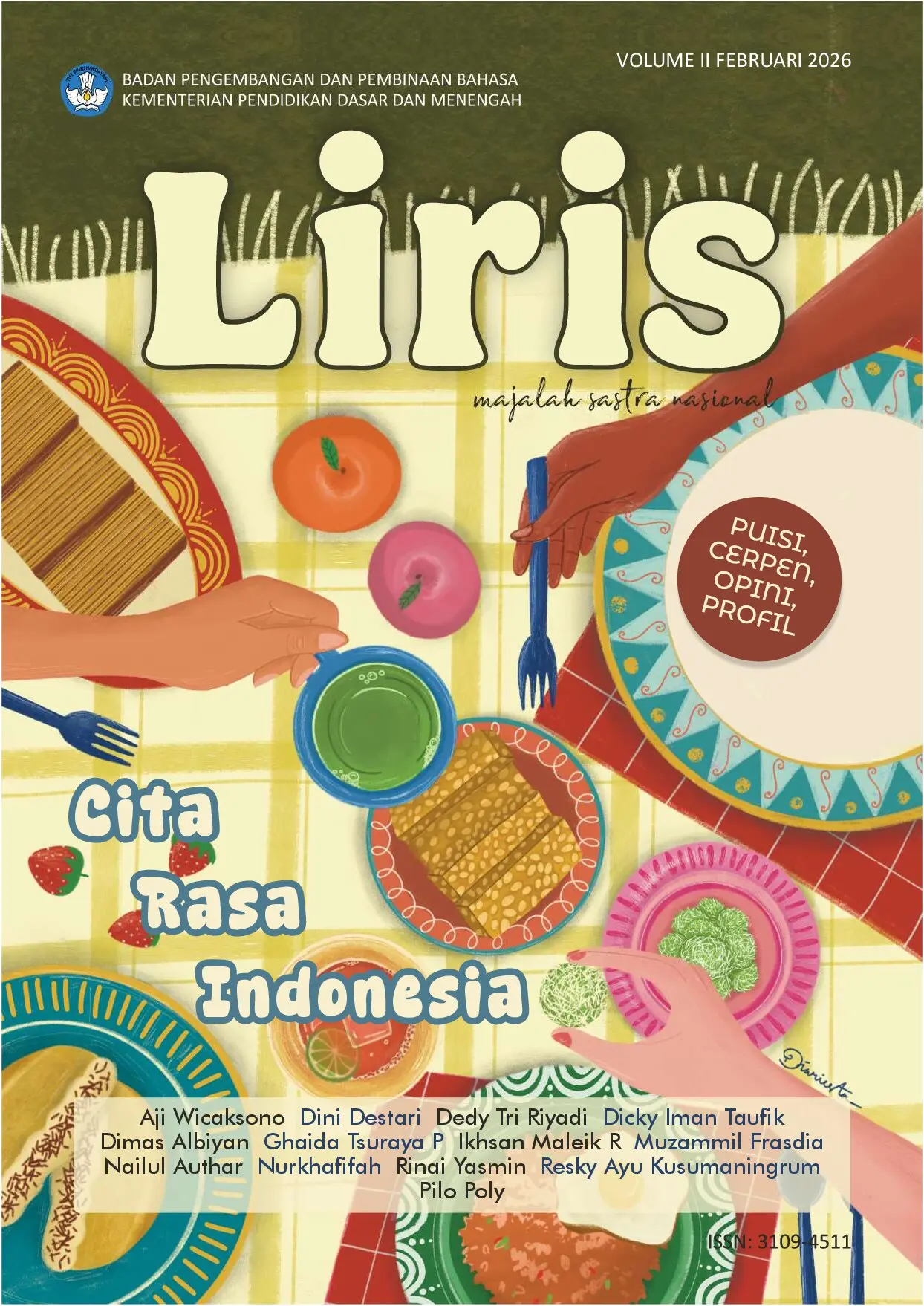 Liris majalah sastra nasional: cita rasa Indonesia vol. II Februari 2026