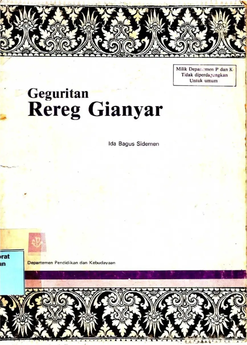 Geguritan rereg Gianyar