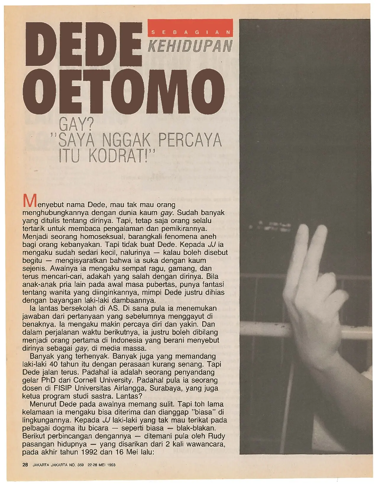 Sebagian Kehidupan: Dede Oetomo