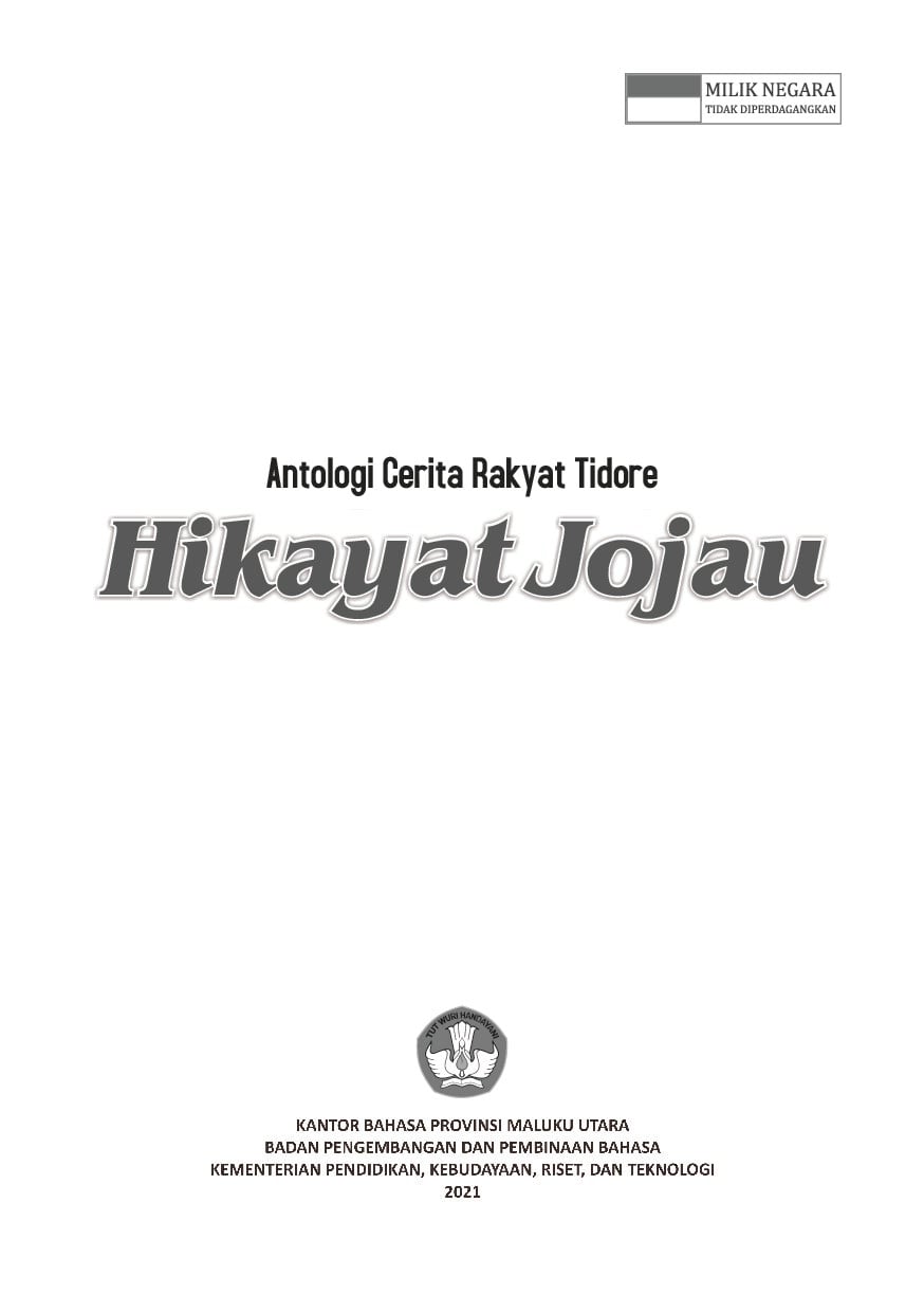 Antologi cerita rakyat Tidore: hikayat jojau
