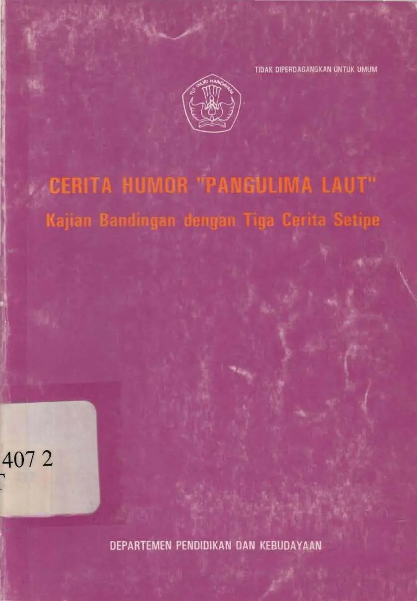 Cerita Humor Pangulima Laut : kajian bandingan dengan tiga cerita setipe
