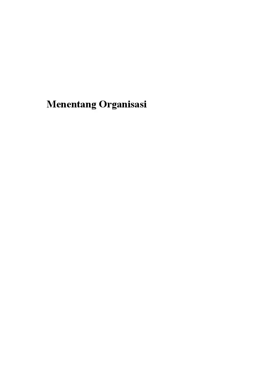 Menentang Organisasi