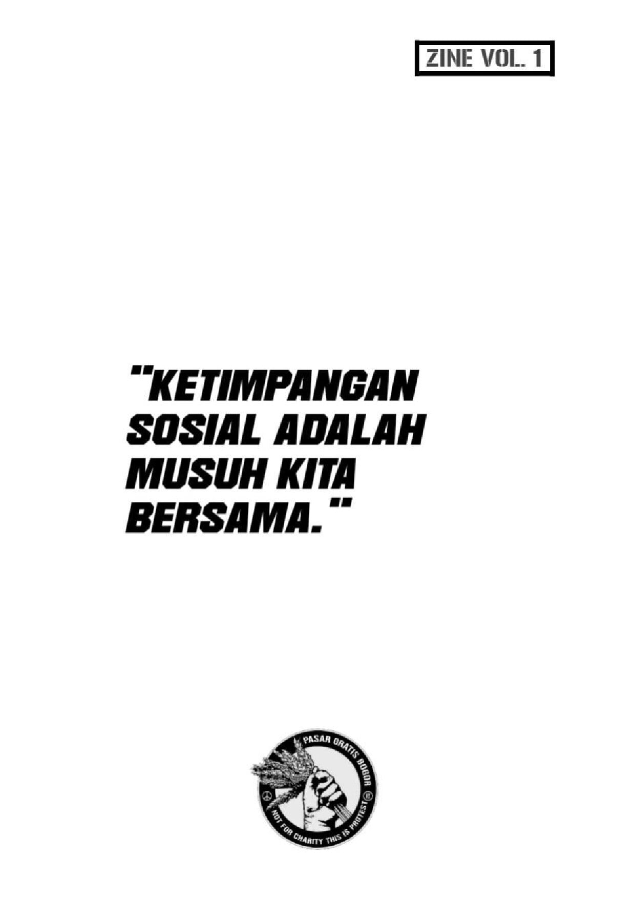 Pasar Gratis Bogor Zine Vol. 1