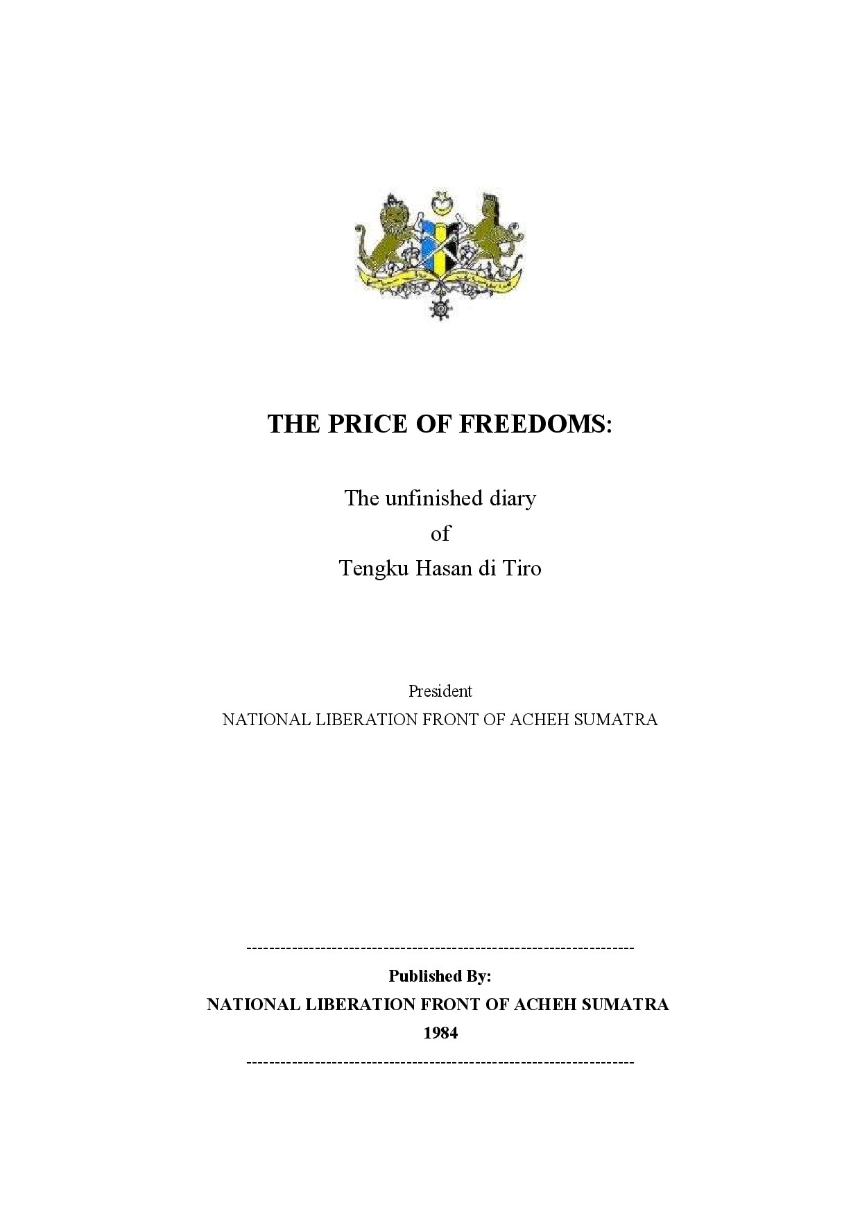 The Price of Freedom