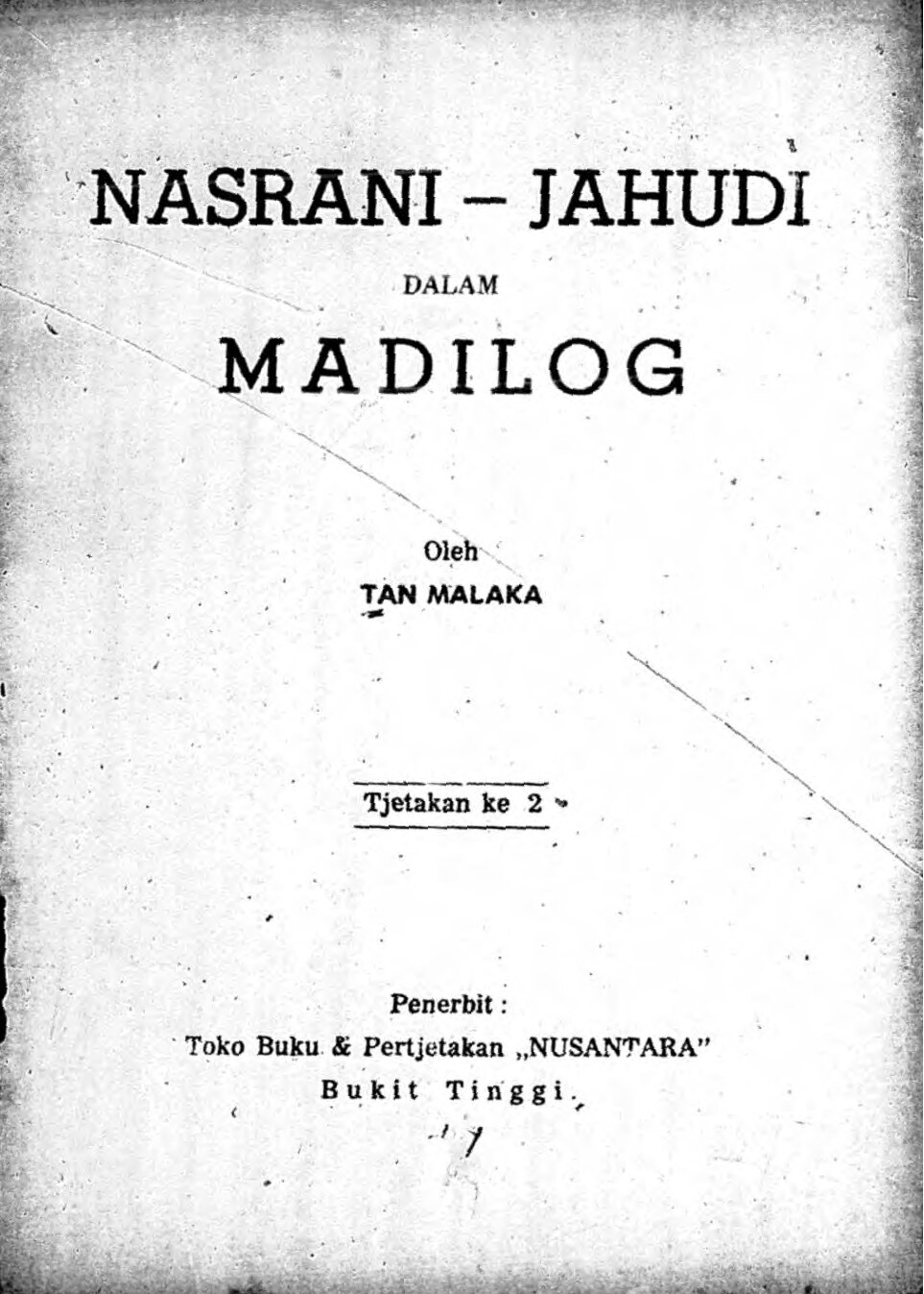 Nasrani-Yahudi Dalam Tinjauan Madilog