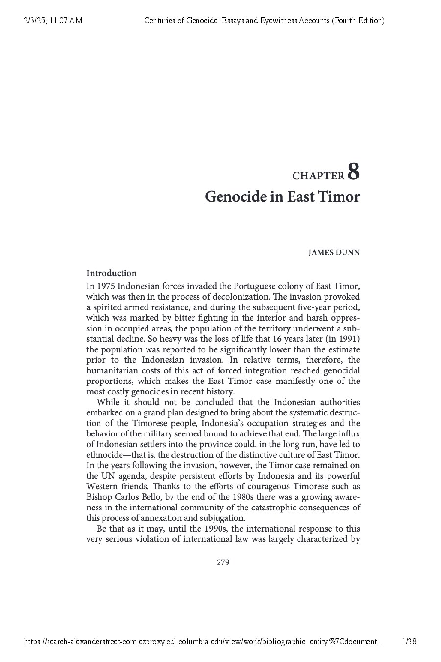 8 Genocide in East Timor | Alexander Street, part of Clarivate