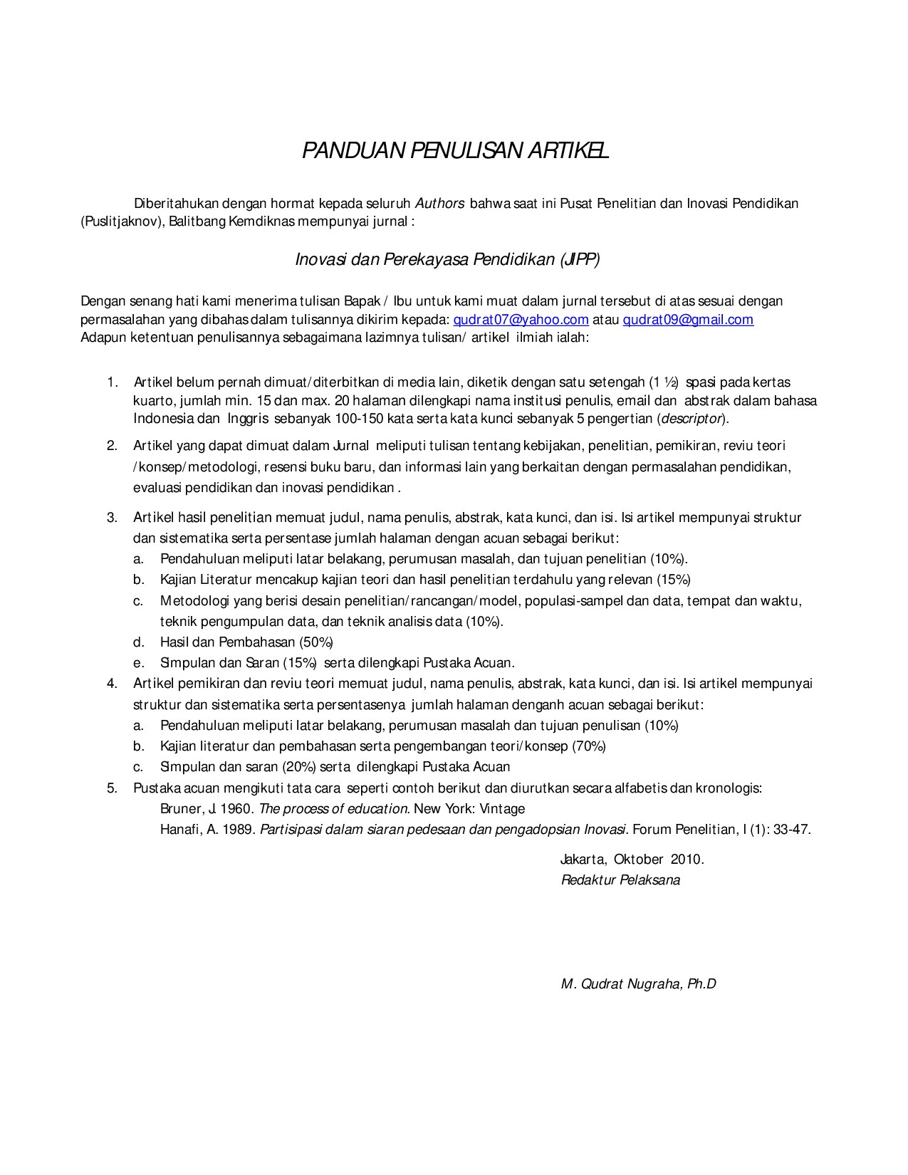 3 Panduan Penulisan Artikel dalam Jurnal