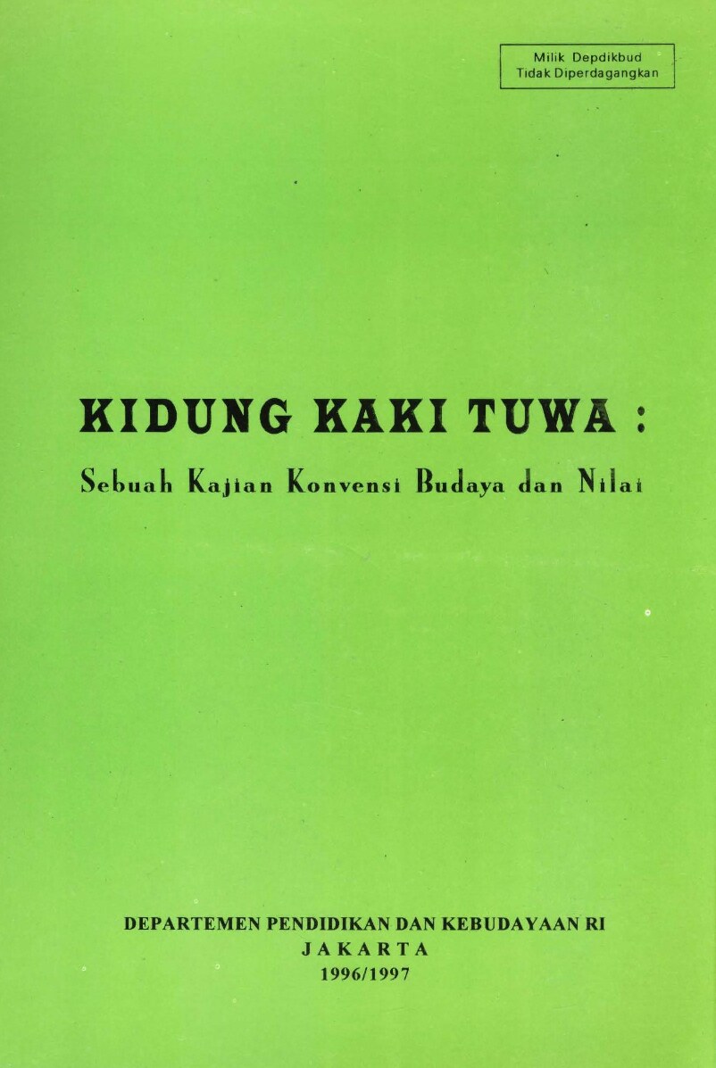 KIDUNG KAKI TUWA; SEBUAH KAJIAN KONVENSI BUDAYA DAN NILAI