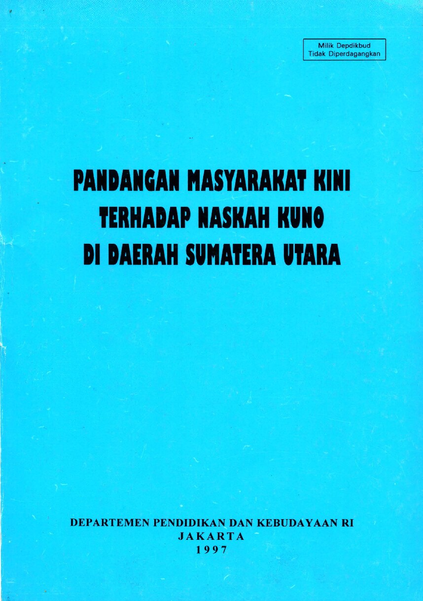 Pandangan Masyarakat Kini Terhadap Naskah Kuno di Daerah Sumatera Utara.tif