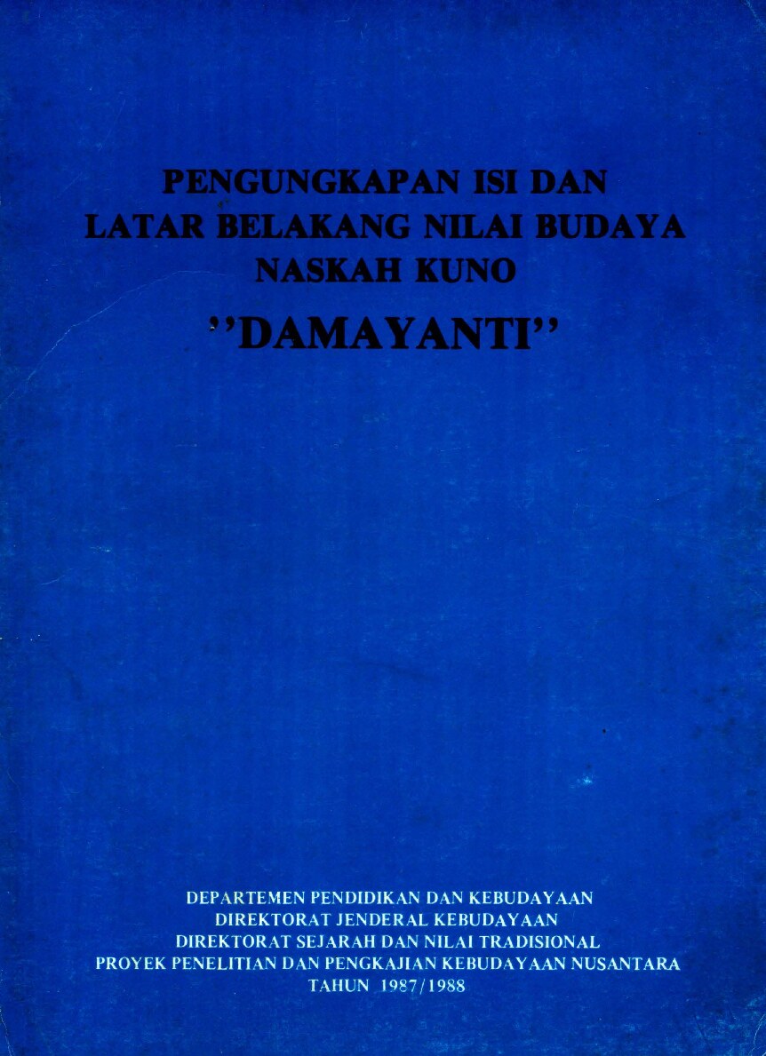 Pengungkapan Isi dan Latar Belakang Nilai Budaya Naskah Kuno Damayanti.tif