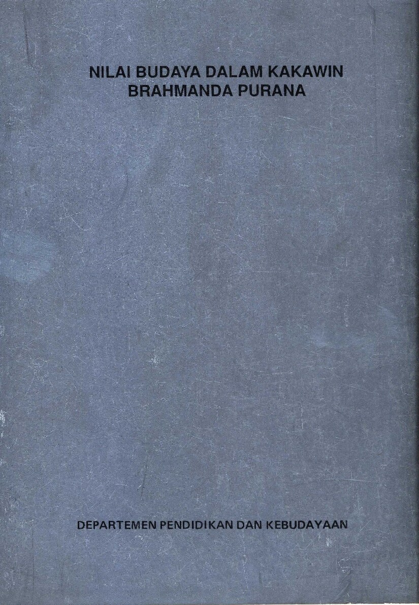 Nilai budaya dalam kakawin brahmanda purana