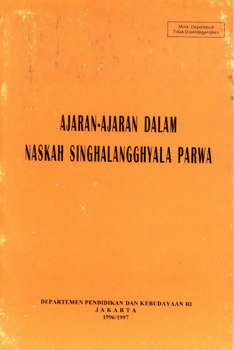 Ajaran ajaran dalam naskah singhalangghyala parwa