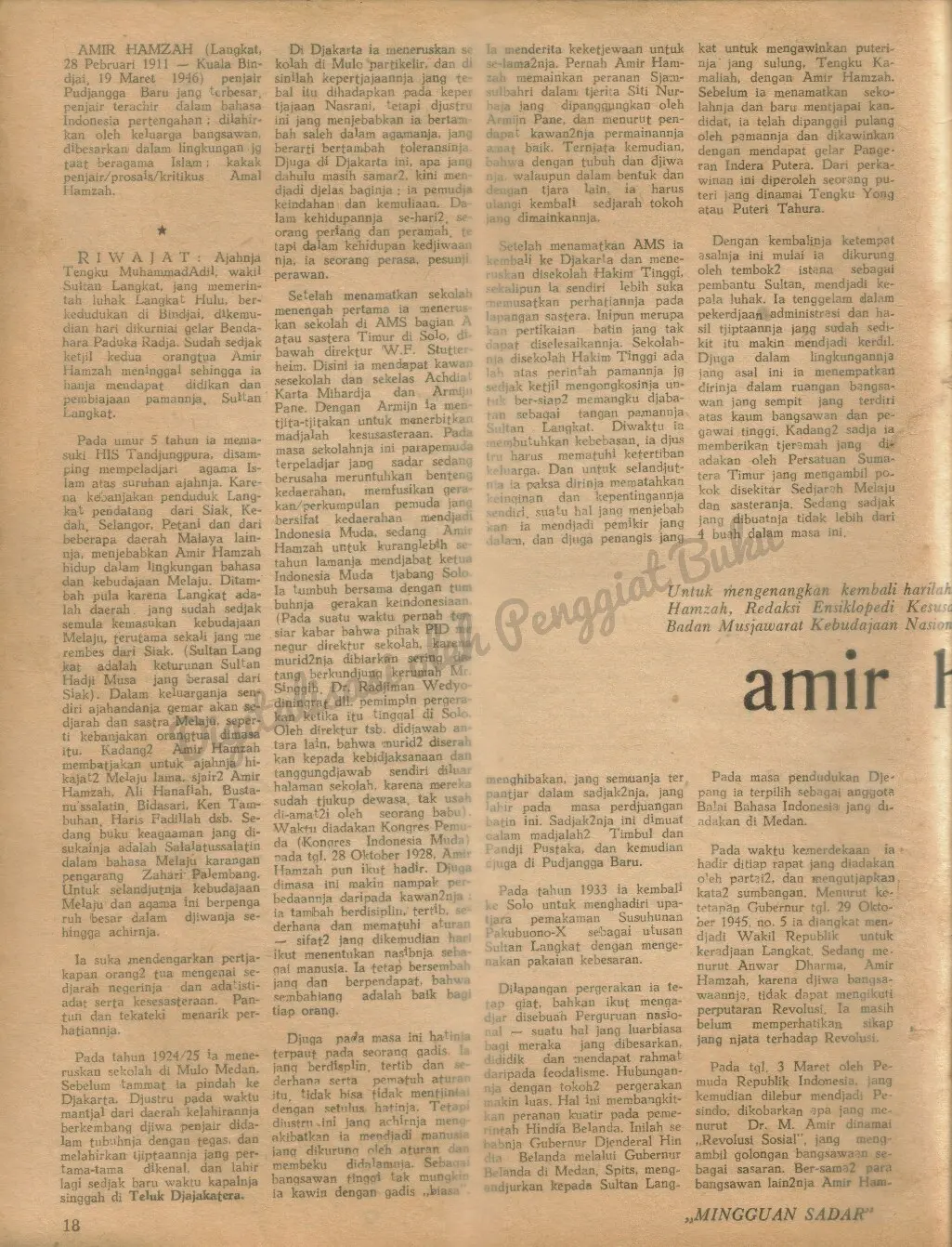 Amir Hamzah, 1