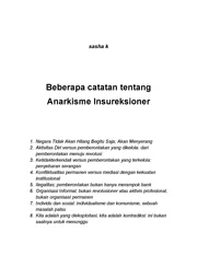 Beberapa Catatan Tentang Anarkisme Insureksioner