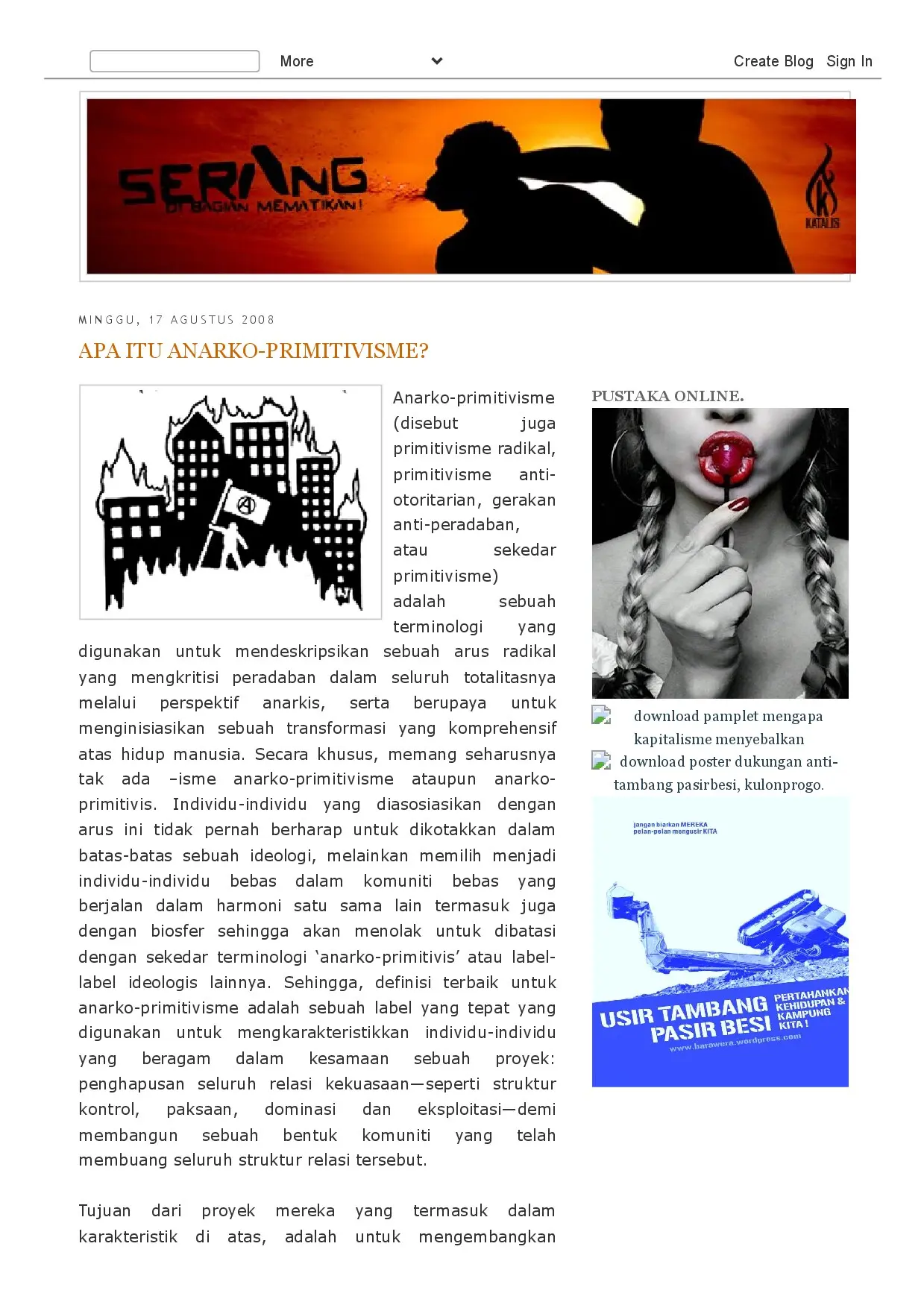 Apa Itu Anarko-Primitivisme?