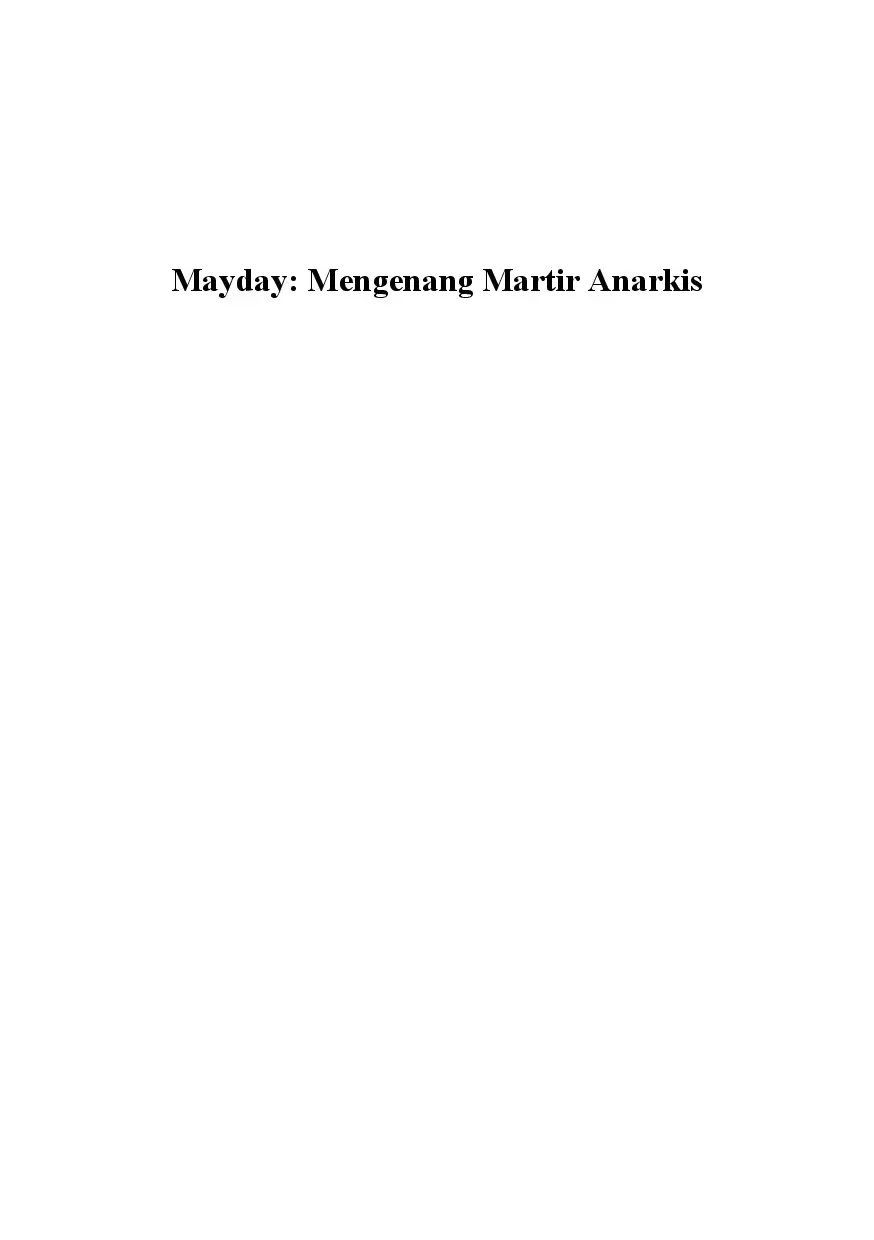 Mayday: Mengenang Martir Anarkis
