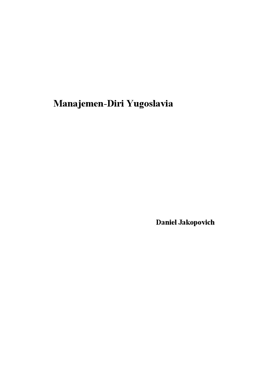 Manajemen-Diri Yugoslavia